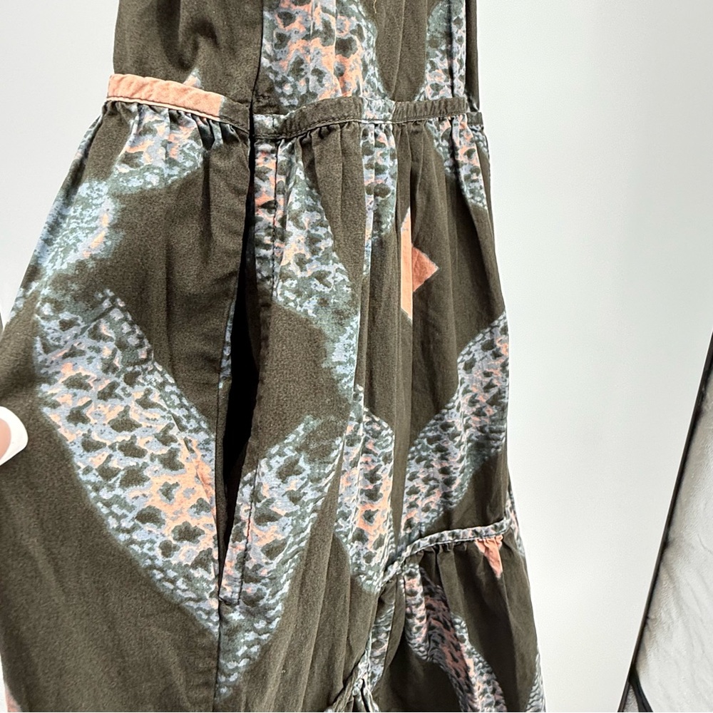 Ulla Johnson Floral Patterned Dress with Peach and Blue Accents - Picture 5 of 10